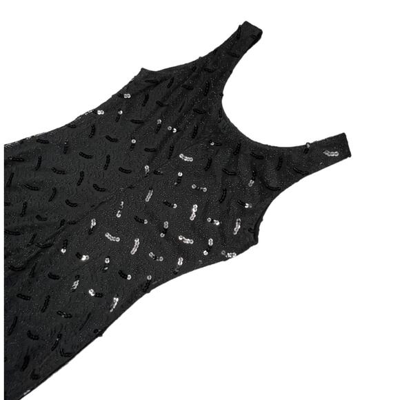 Joseph Ribkoff Sequin Vintage Black Glam Gown Size 8 - Picture 6 of 9